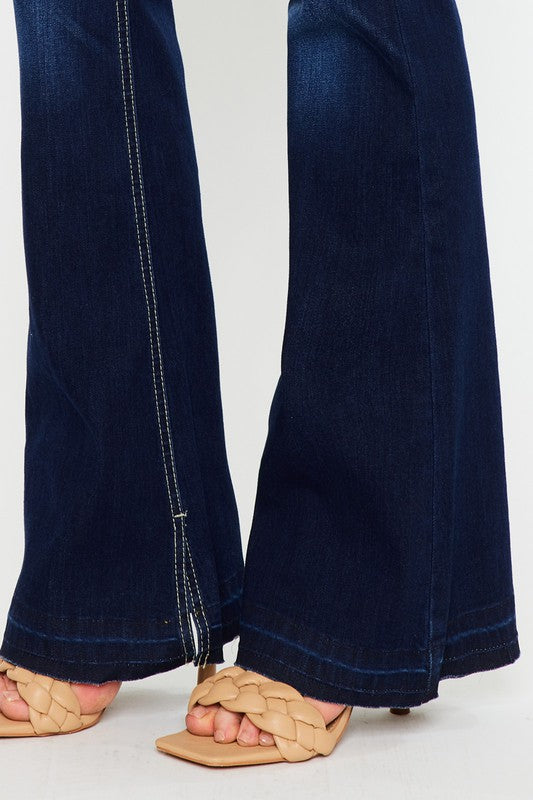 Mid Rise Hem Detail Flare - KC7315D