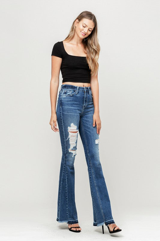 Flying Monkey High Rise Distressed Flare