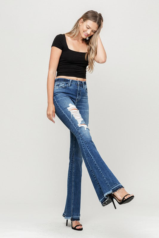 Flying Monkey High Rise Distressed Flare