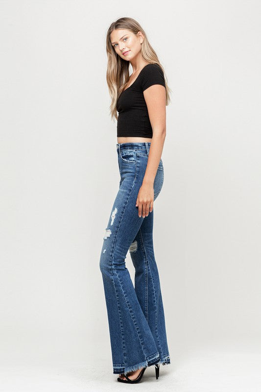 Flying Monkey High Rise Distressed Flare