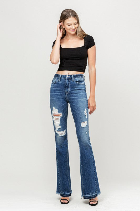 Flying Monkey High Rise Distressed Flare