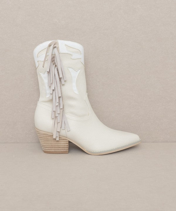 Oasis Society Millie - Fringe Framed Bootie