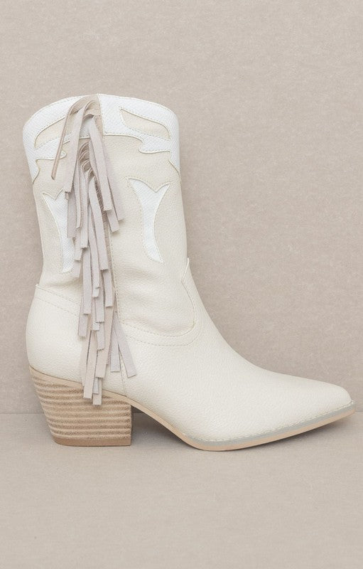Oasis Society Millie - Fringe Framed Bootie
