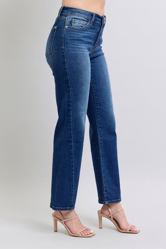 Judy Blue Annie Side Seam Detail Straight Jeans