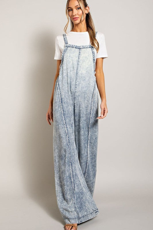 EE:SOME WASHED TIE DYE TENCEL JUMPSUIT