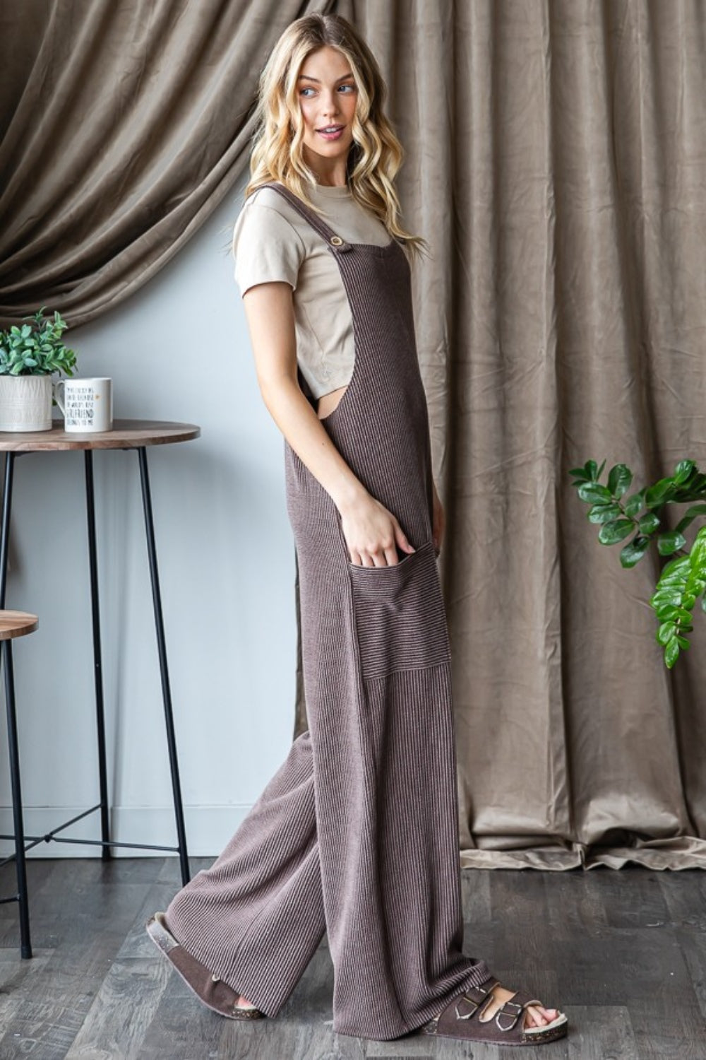 Heimish Front Pocket Sleeveless Jumpsuit