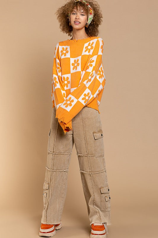 POL Oversized Round Neckline Sweater Top