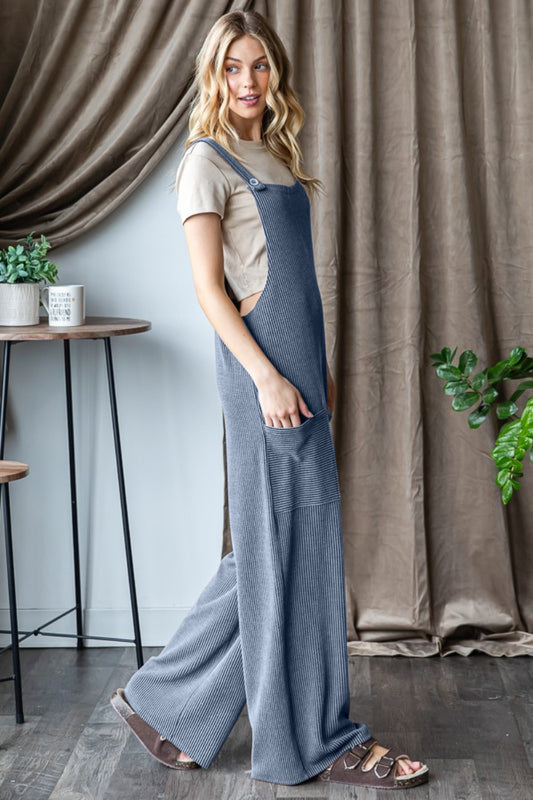 Heimish Front Pocket Sleeveless Jumpsuit