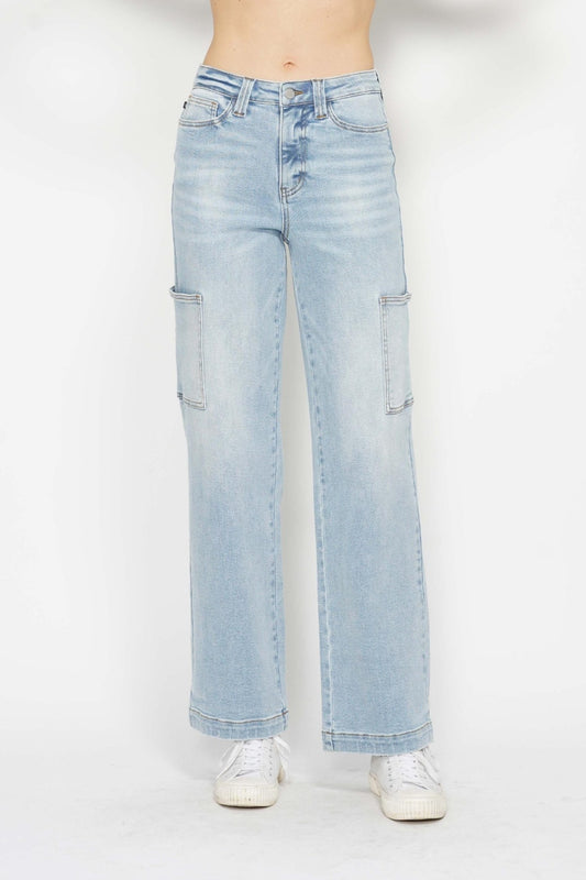 Judy Blue Ali High Waist Straight Cargo Jeans