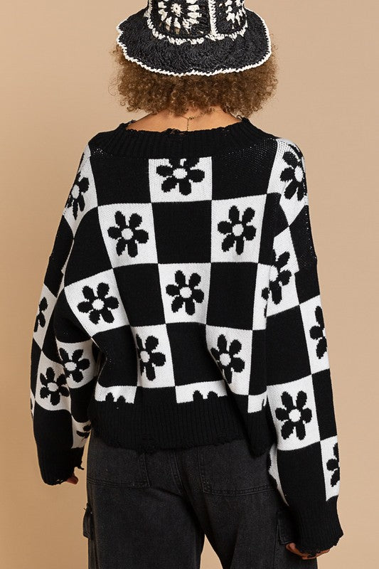 POL Oversized Round Neckline Sweater Top