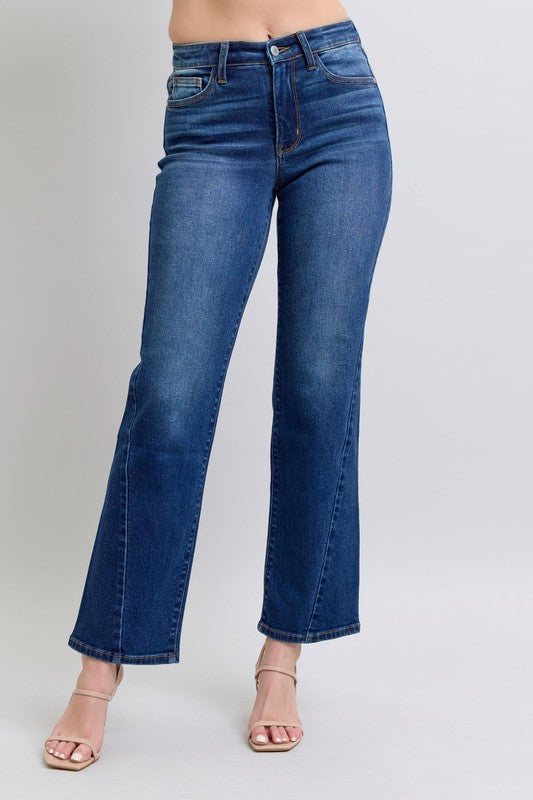 Judy Blue Annie Side Seam Detail Straight Jeans