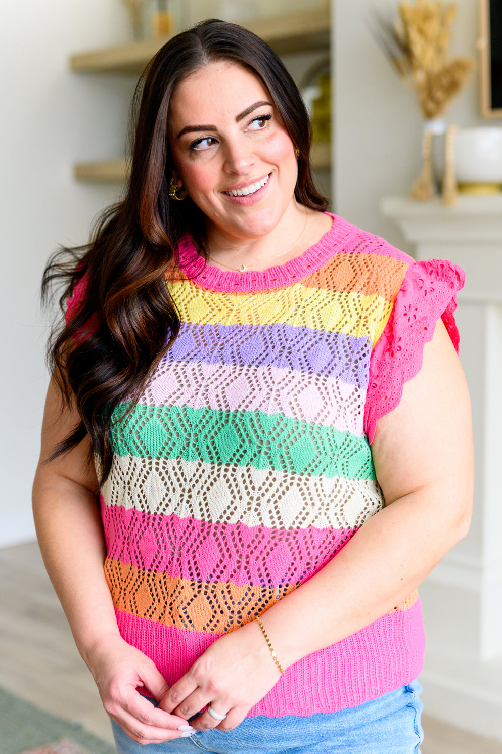 BiBi Change is Coming Flutter Sleeve Top
