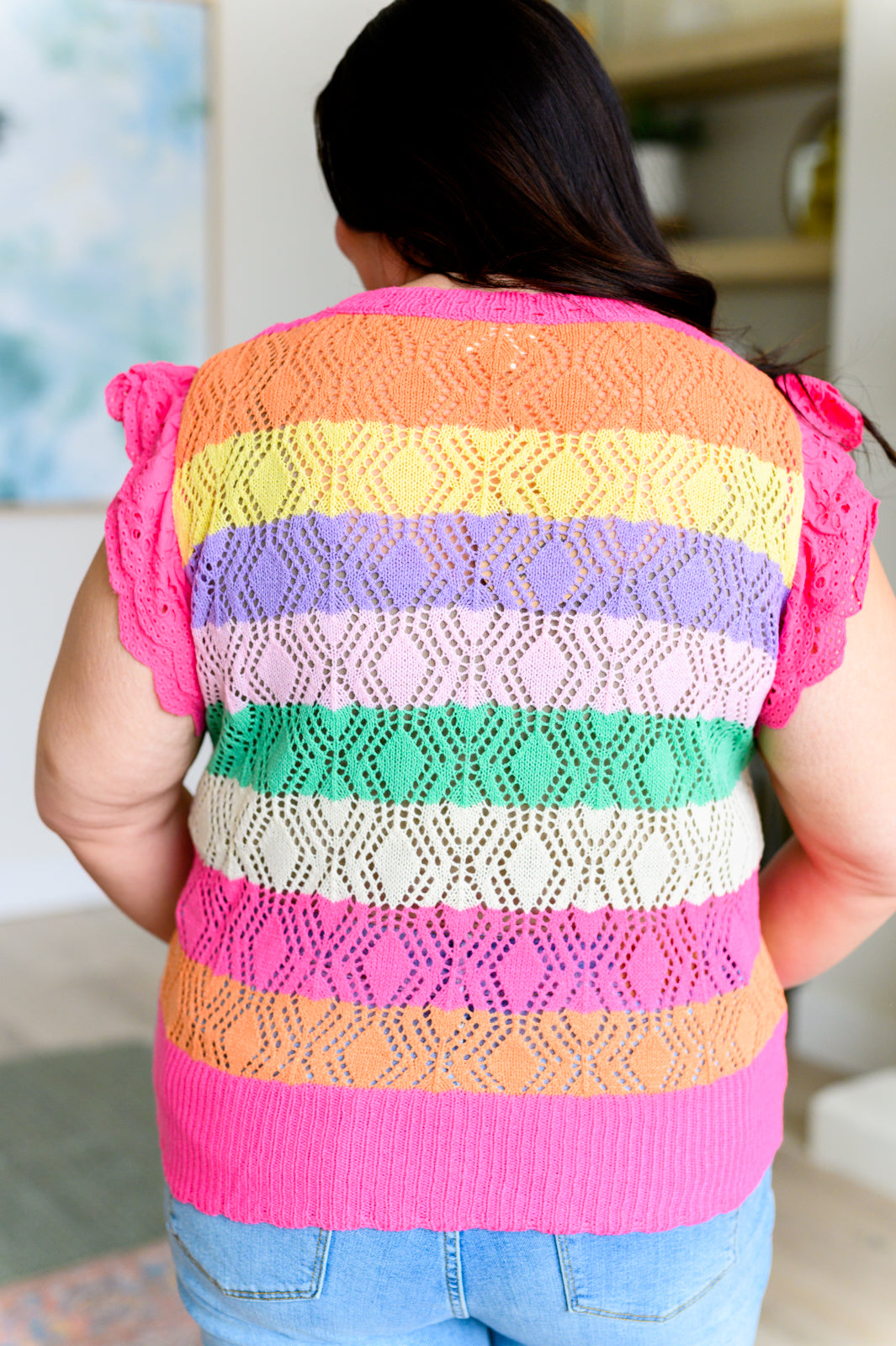 BiBi Change is Coming Flutter Sleeve Top