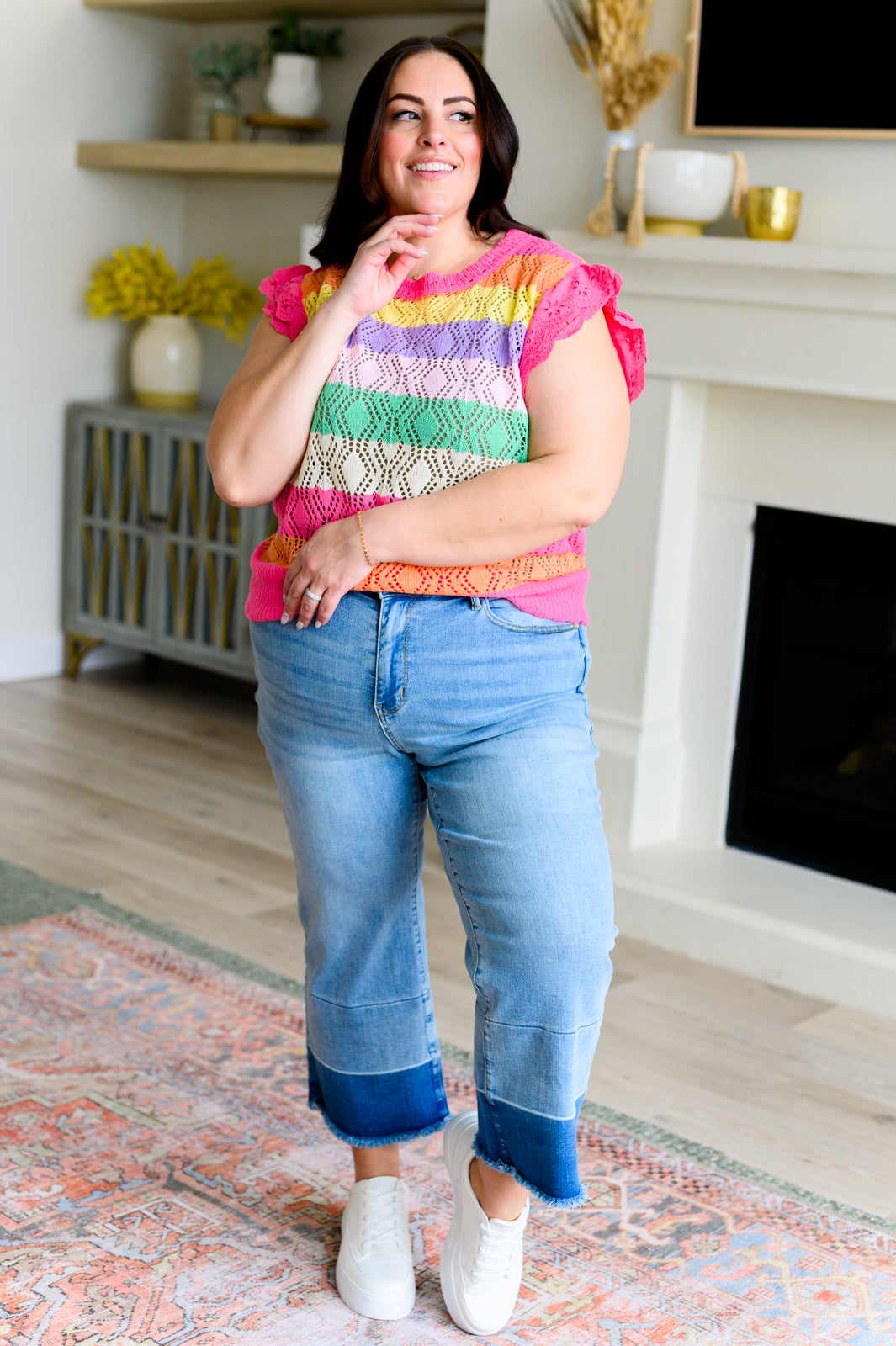 BiBi Change is Coming Flutter Sleeve Top