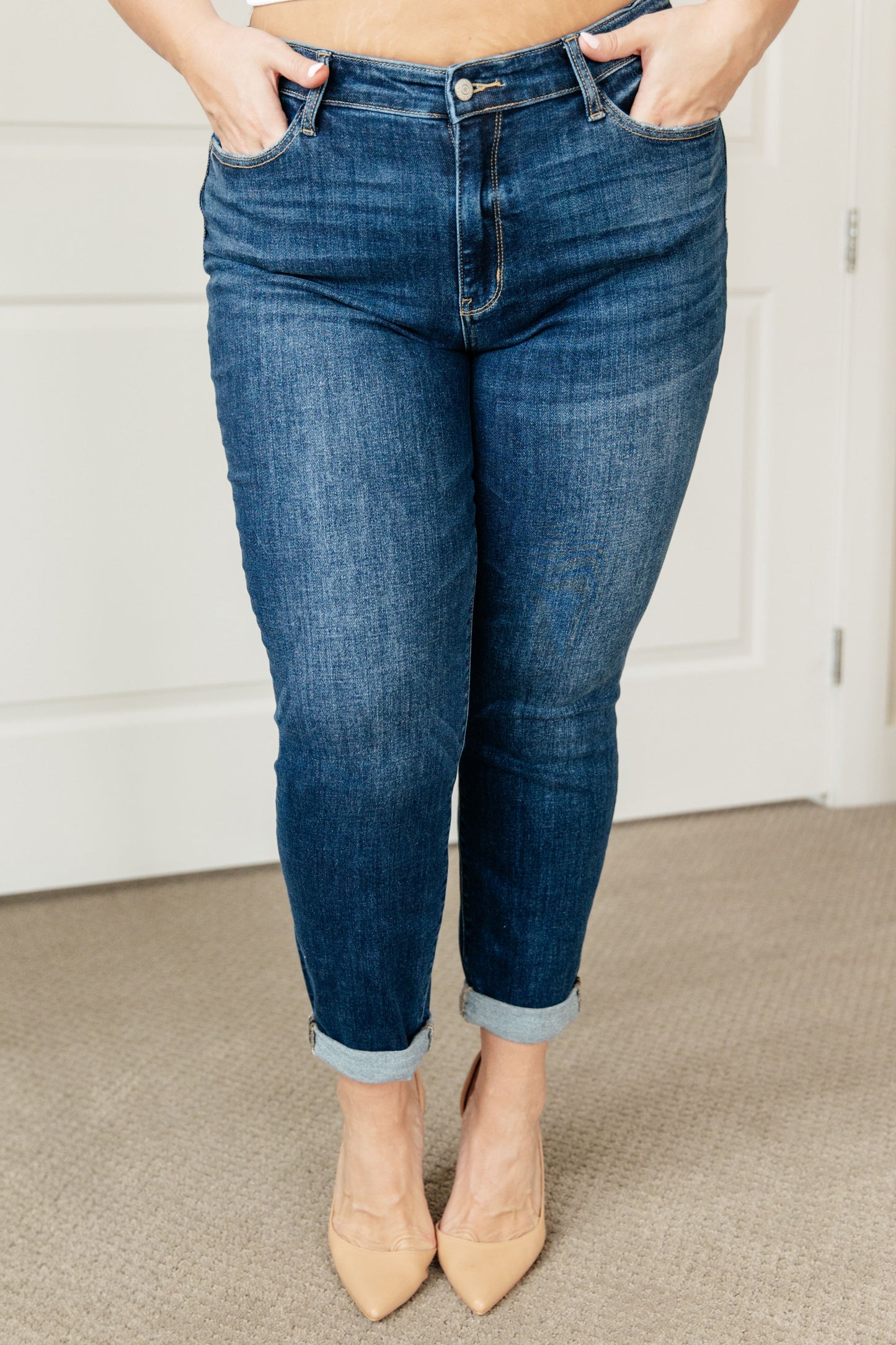 Judy Blue London Cuffed Boyfriend Jeans
