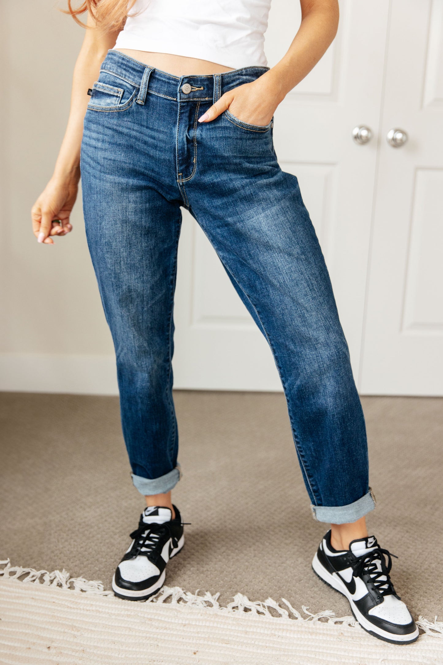 Judy Blue London Cuffed Boyfriend Jeans