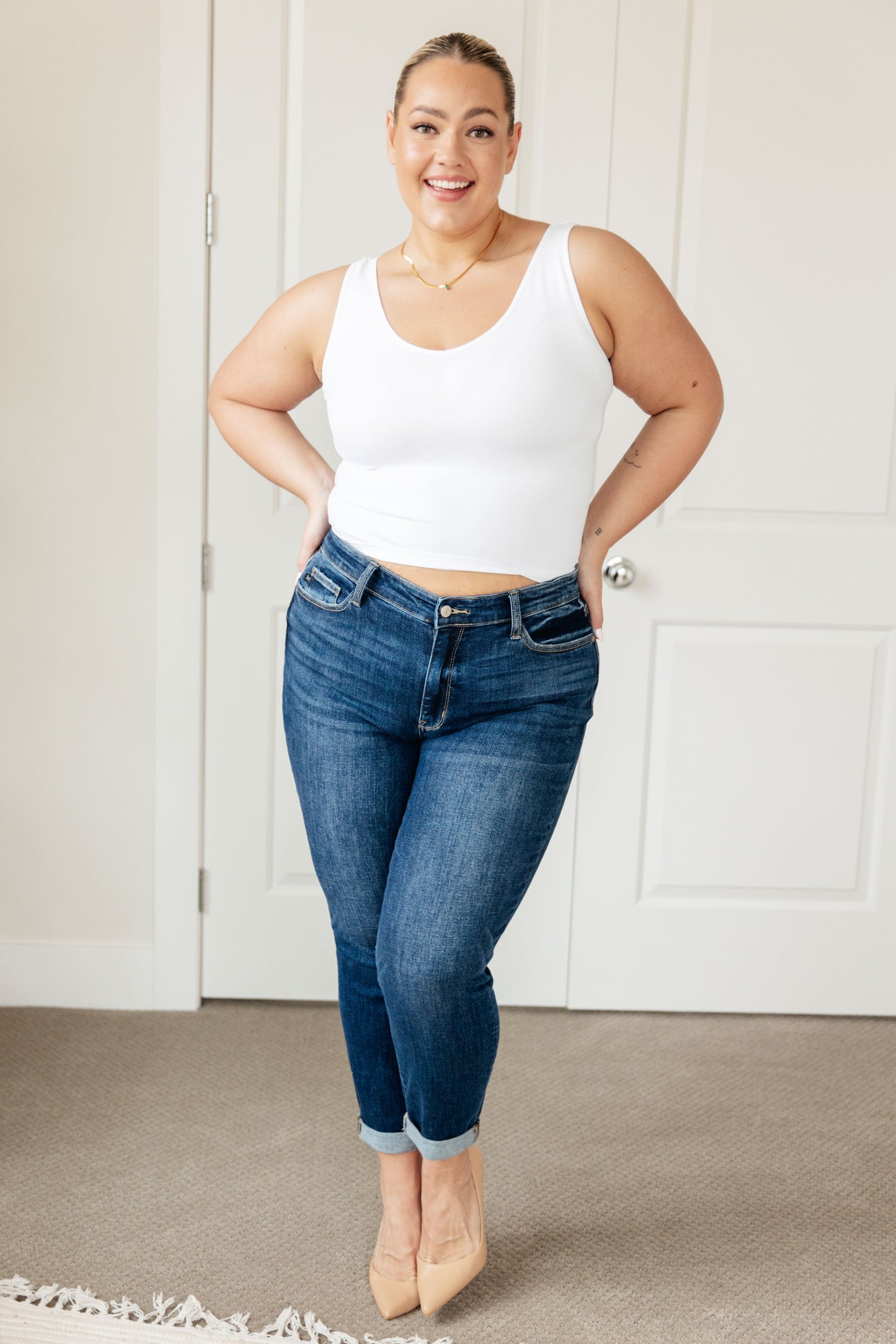 Judy Blue London Cuffed Boyfriend Jeans