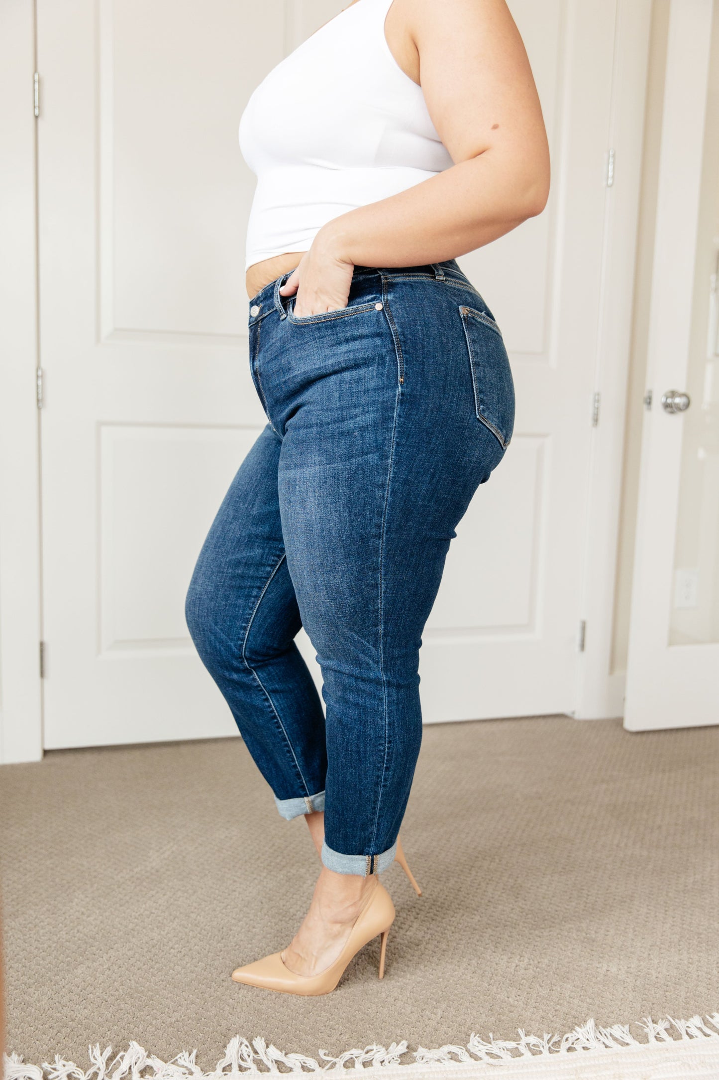 Judy Blue London Cuffed Boyfriend Jeans