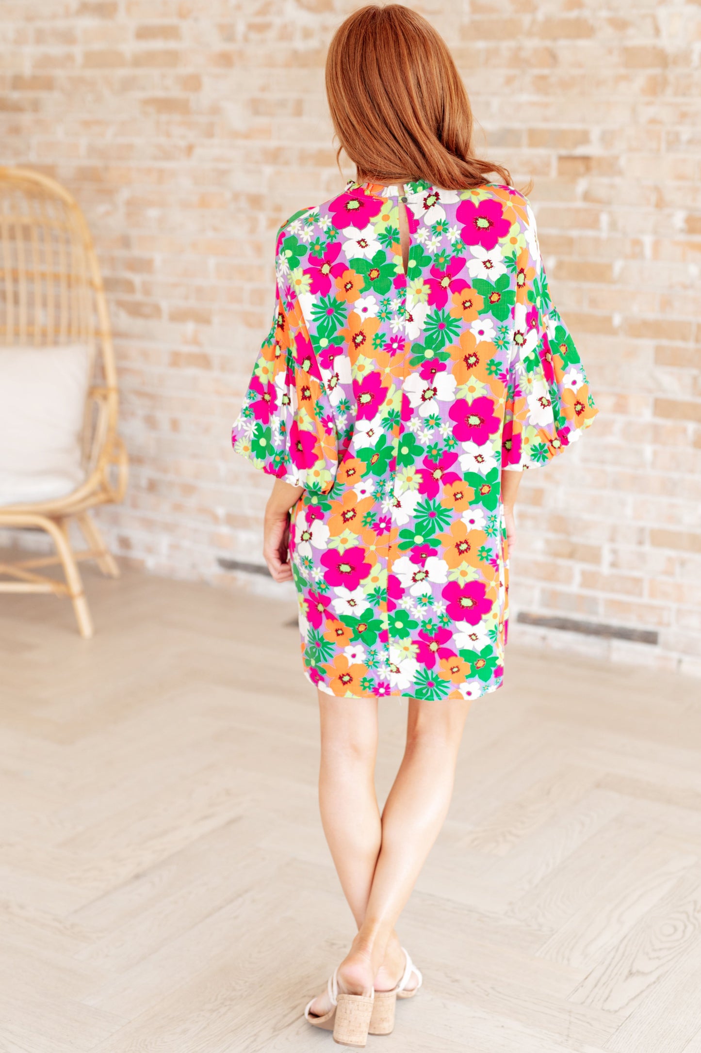 GeeGee No Garden, No Problem Bubble Sleeve Dress