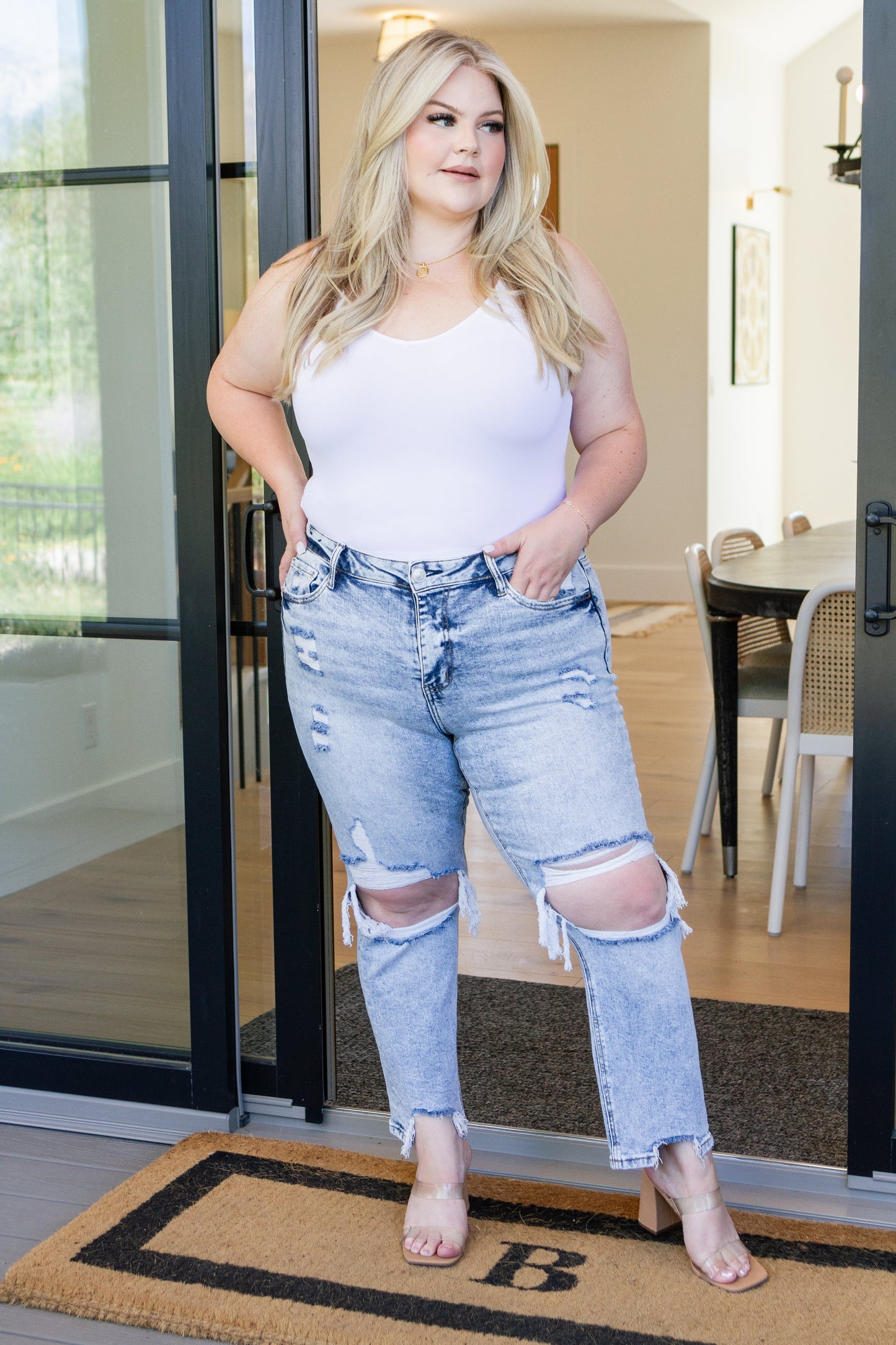 Judy Blue Rizzo High Rise Crop Straight Jeans