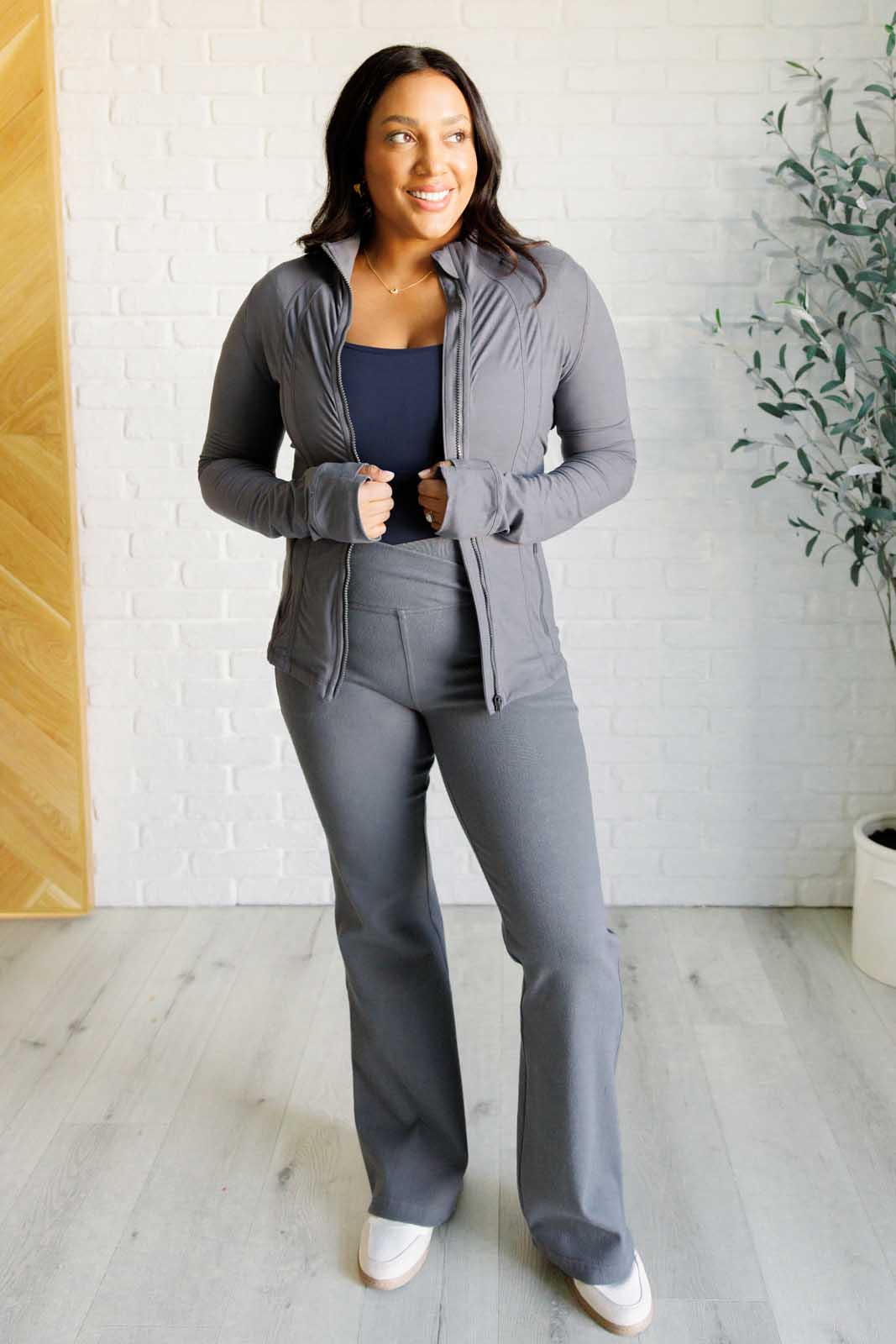 Rae Mode Staying Swift Activewear Jacket in Titanium
