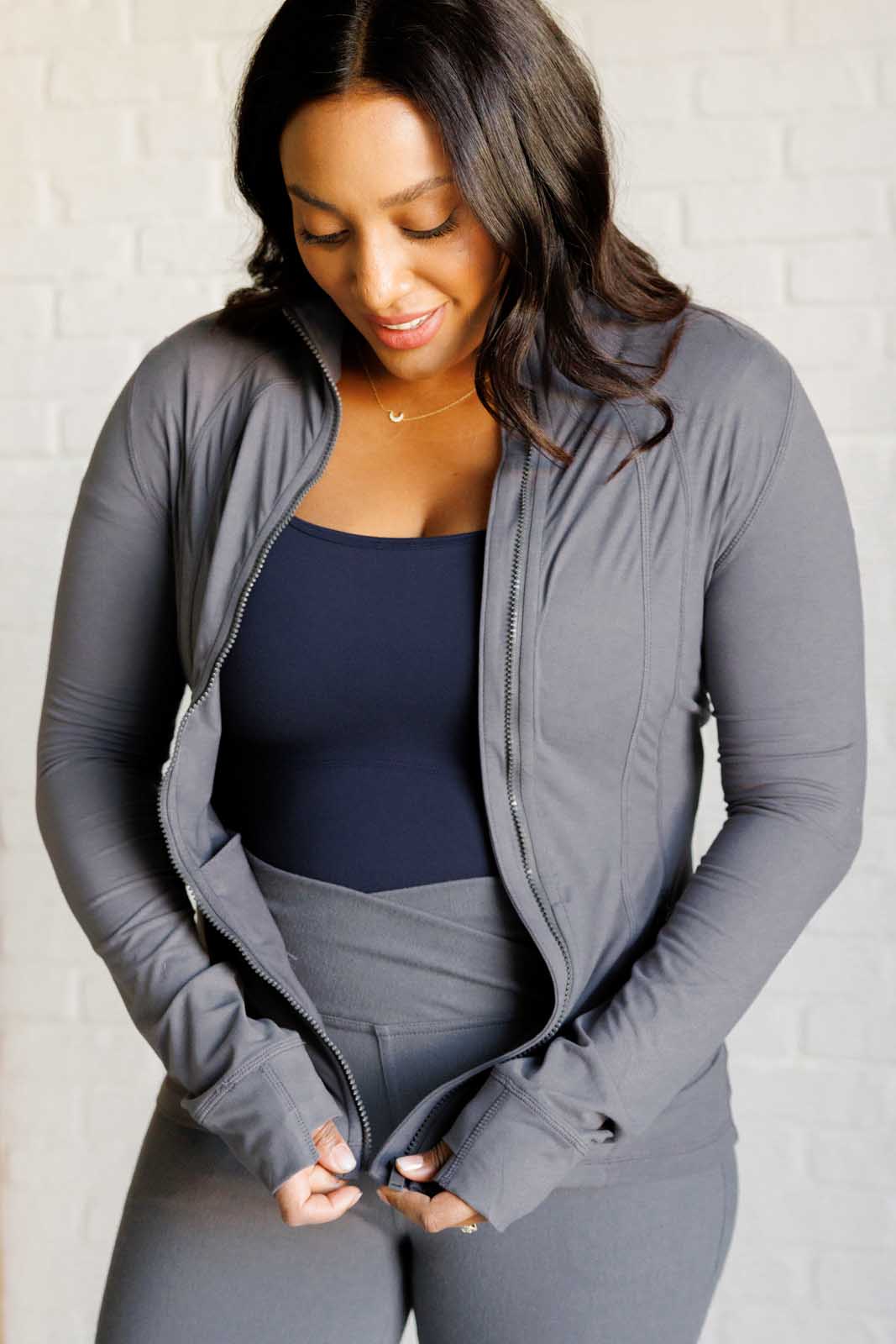 Rae Mode Staying Swift Activewear Jacket in Titanium