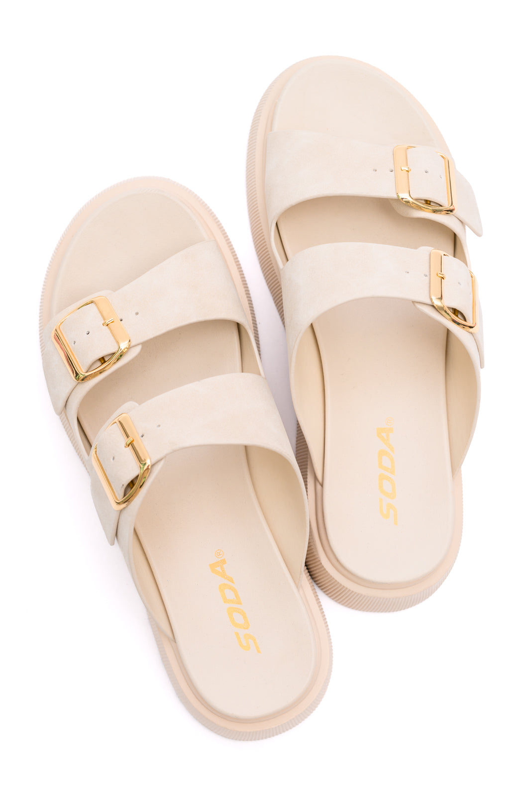 Soda “Taking That Next Step” Double Strap Sandals
