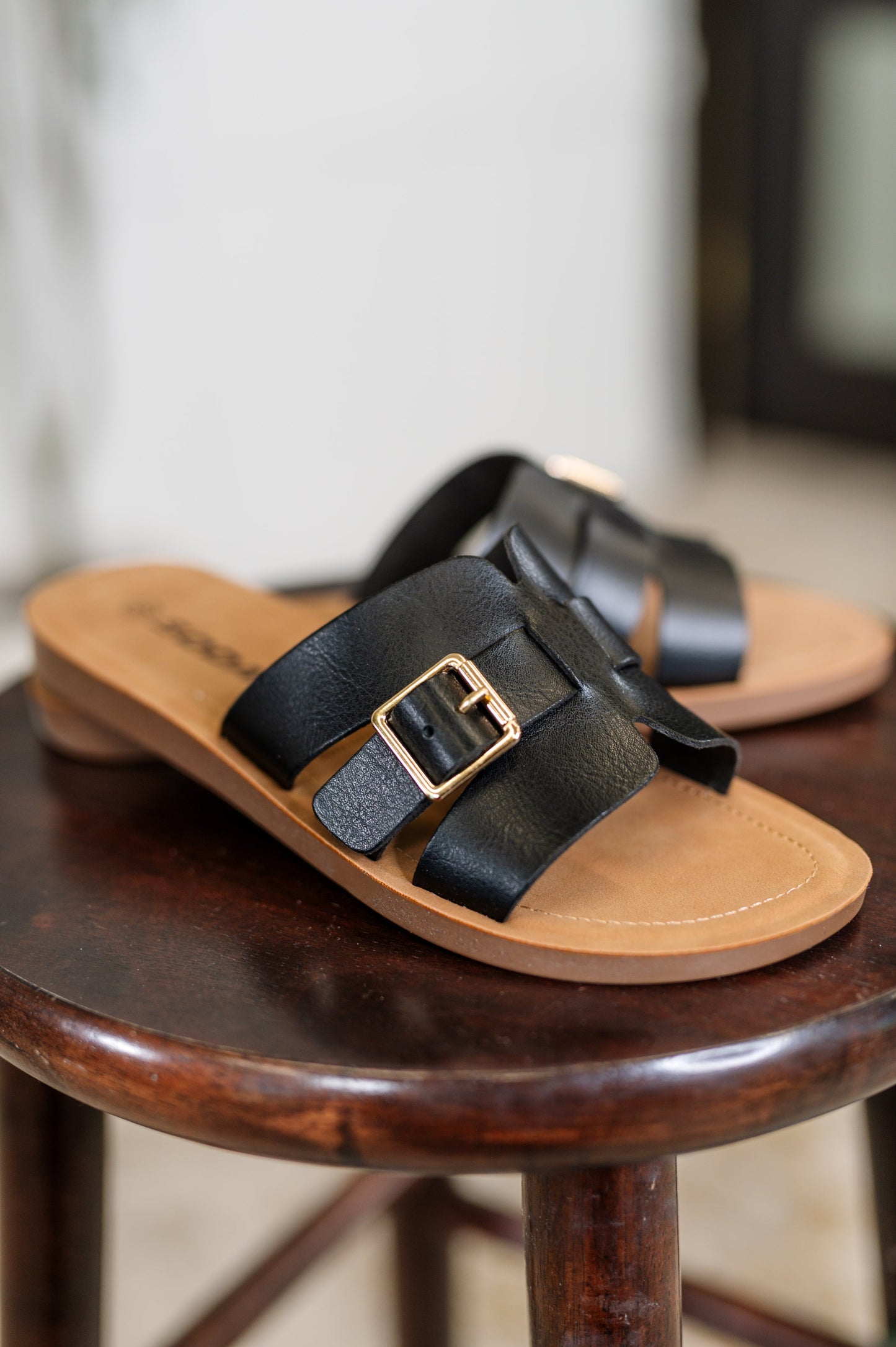 Torvi SODA Black Slip on Sandals