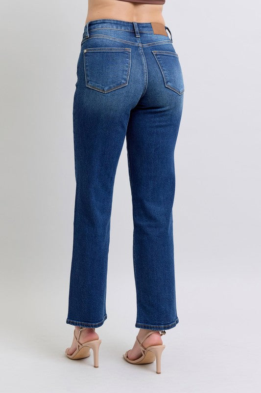 Judy Blue Annie Side Seam Detail Straight Jeans