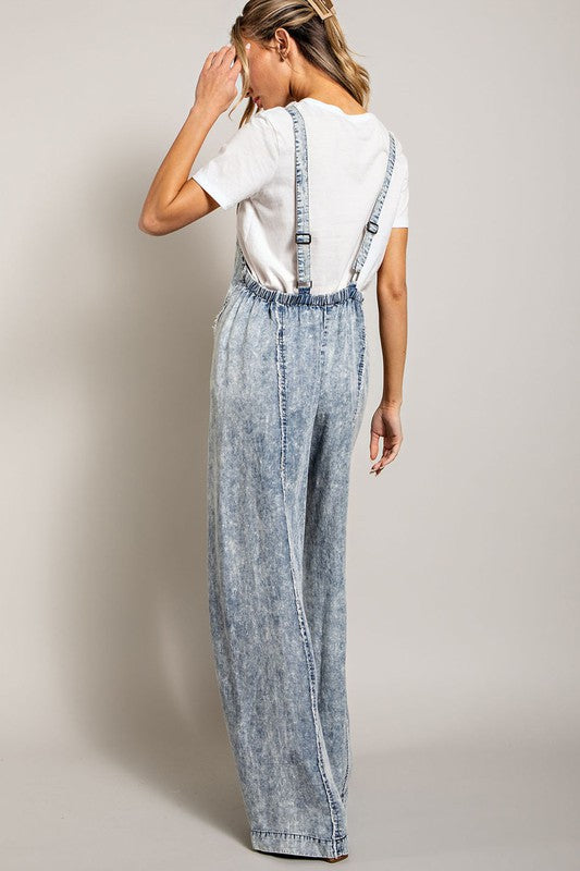 EE:SOME WASHED TIE DYE TENCEL JUMPSUIT