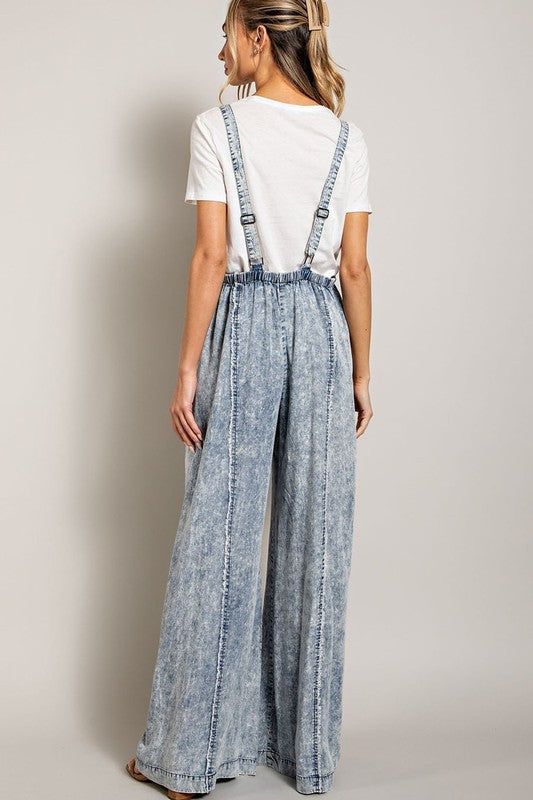 EE:SOME WASHED TIE DYE TENCEL JUMPSUIT