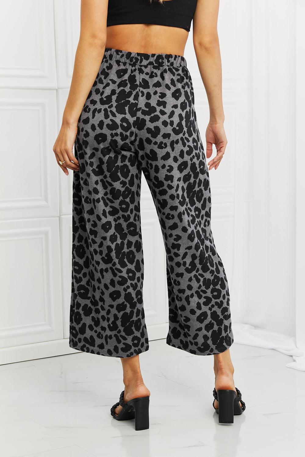 BOMBOM Stay Cozy Pattern Wide Leg Pants - The Fiery Jasmine