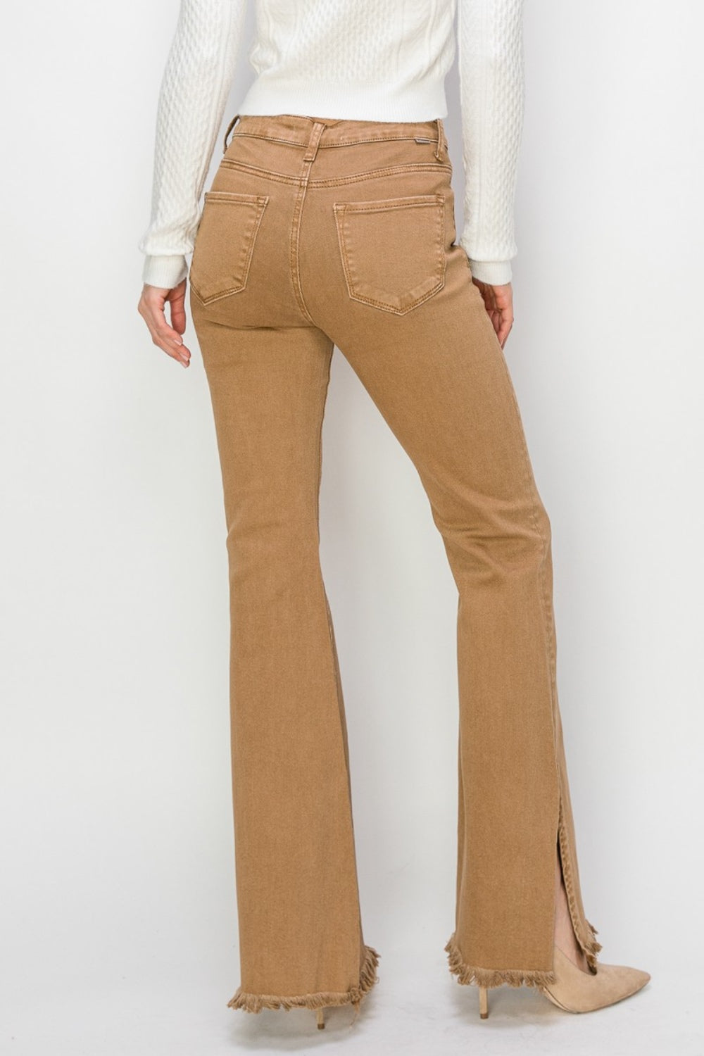 RISEN Bailey Side Slit Flare Jeans