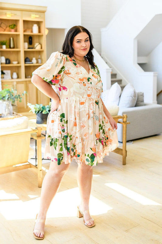 Delightful Surprise Floral Dress - The Fiery Jasmine