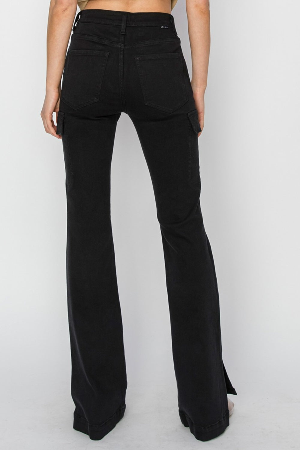 Risen Side Slit Cargo Bootcut Jeans
