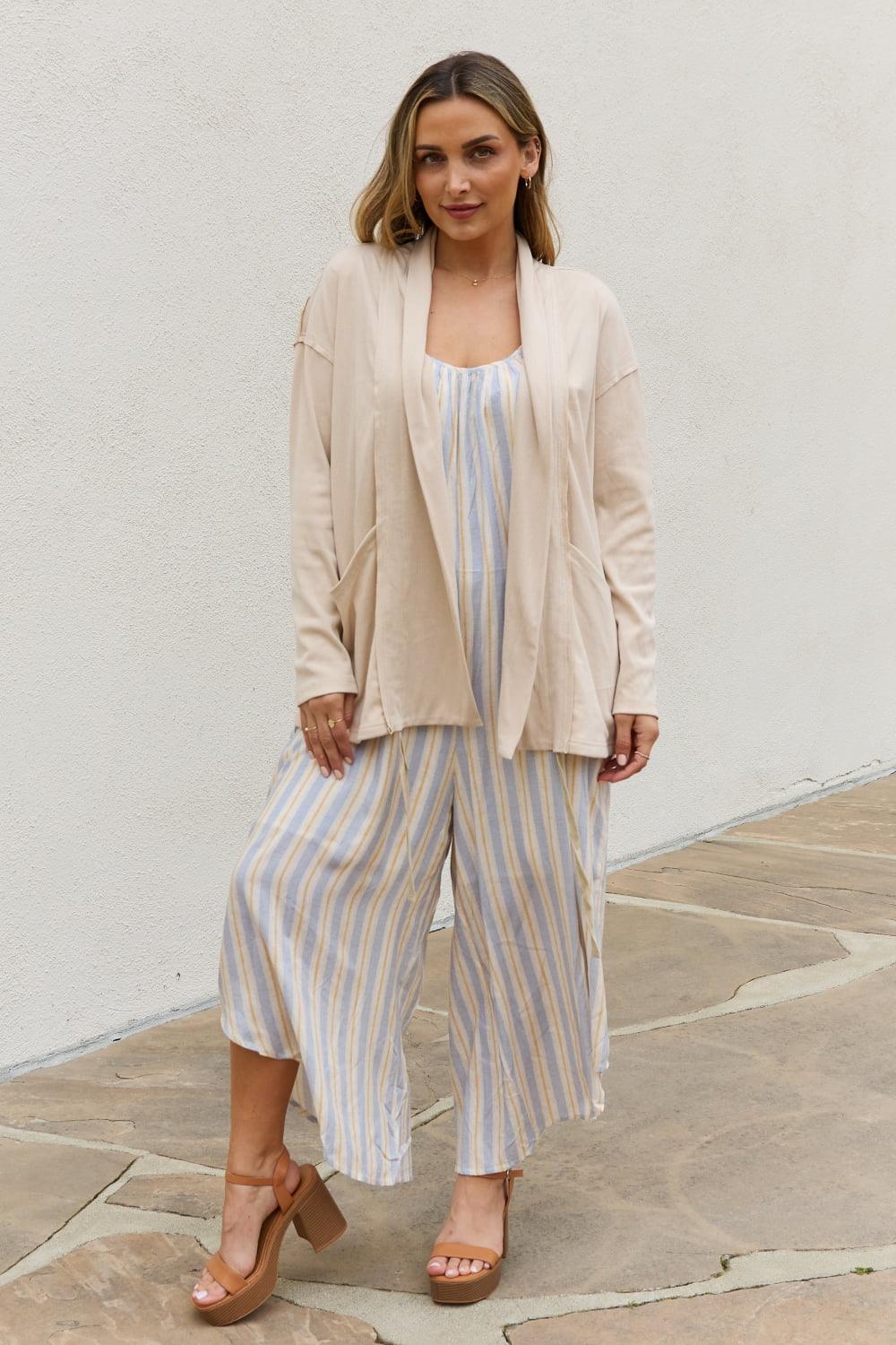 HEYSON Full Size Soft Ribbed Open Front Cardigan - The Fiery Jasmine