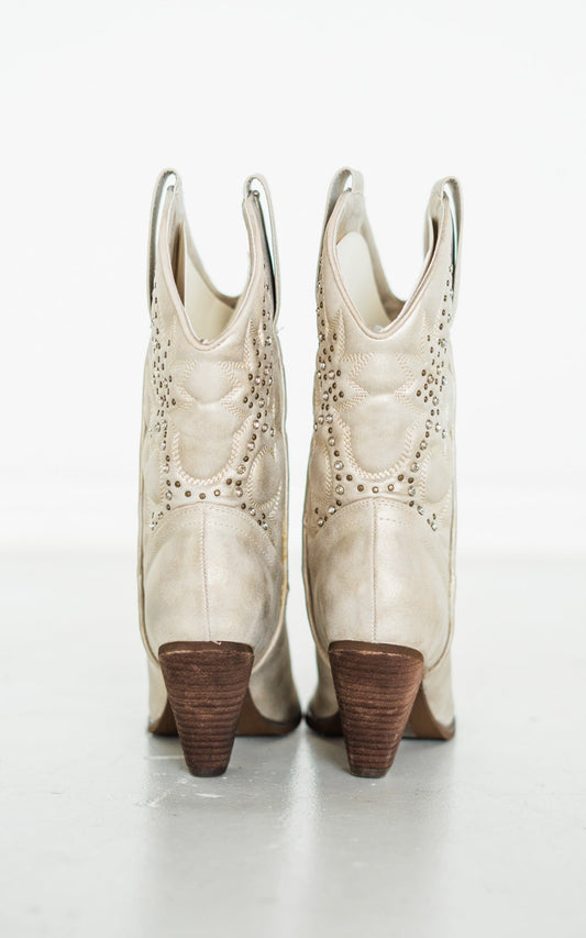 Naughty Monkey Houston Western Boots in Champagne