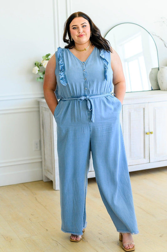 Johanna Chambray Jumpsuit - The Fiery Jasmine