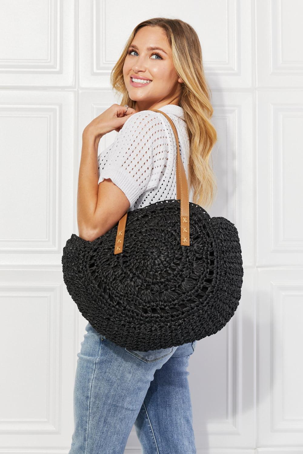 Justin Taylor C'est La Vie Crochet Handbag in Black - The Fiery Jasmine