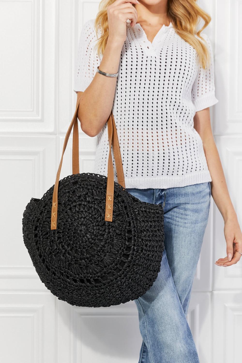 Justin Taylor C'est La Vie Crochet Handbag in Black - The Fiery Jasmine