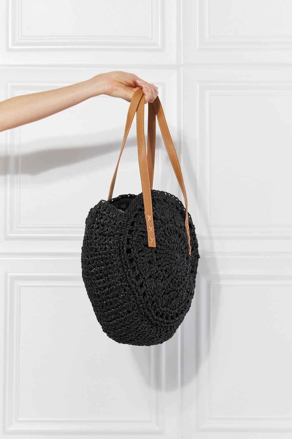 Justin Taylor C'est La Vie Crochet Handbag in Black - The Fiery Jasmine