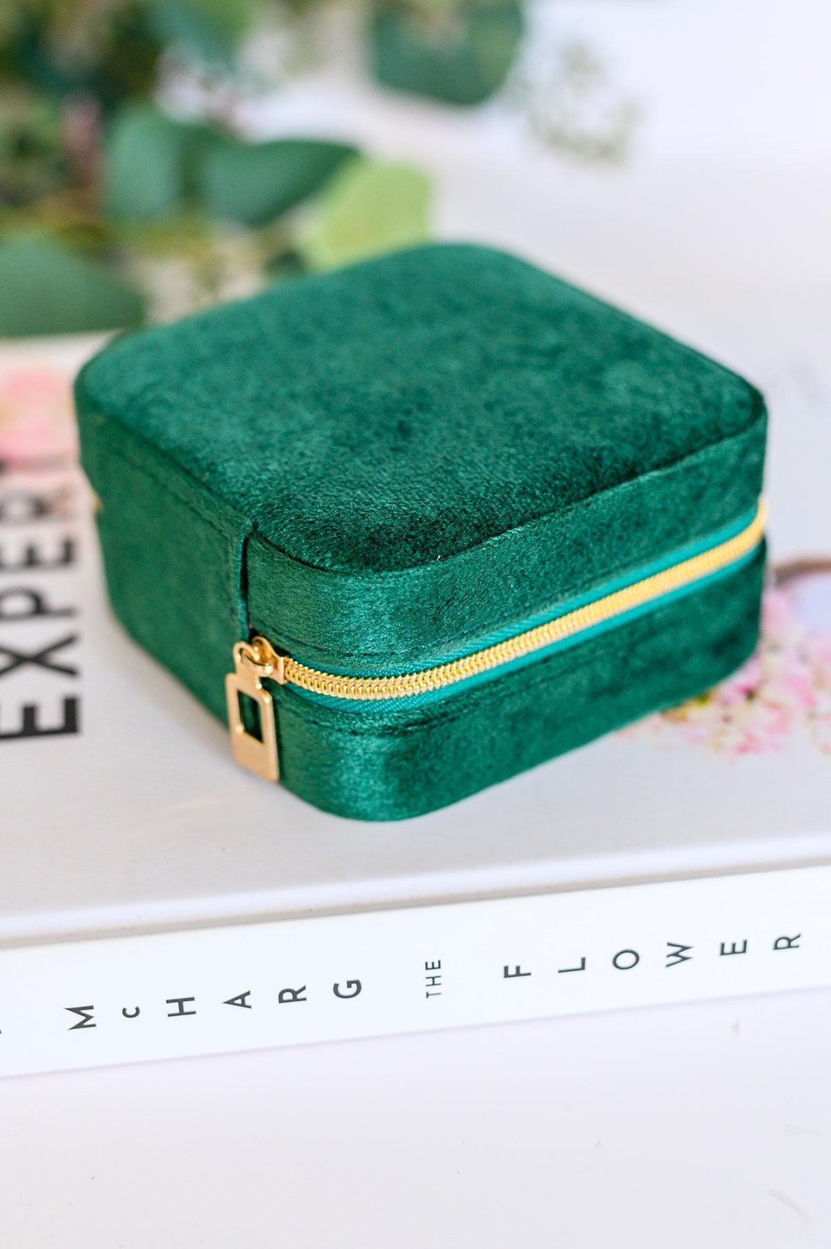 Kept and Carried Velvet Jewlery Box in Green - The Fiery Jasmine