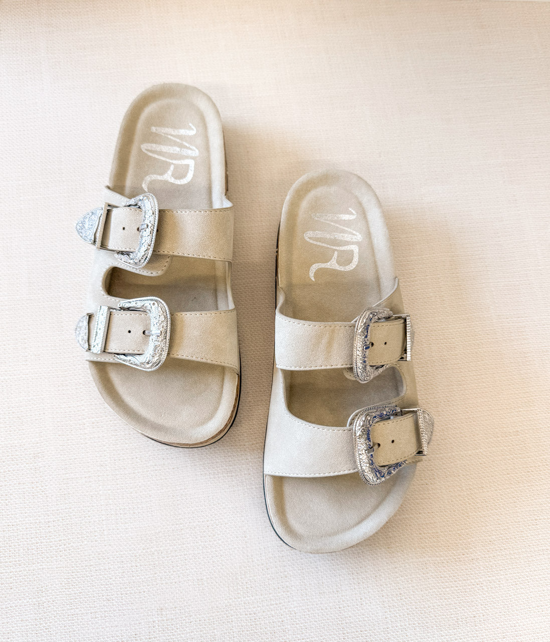 Not Rated Mickie Western Slides in Cream
