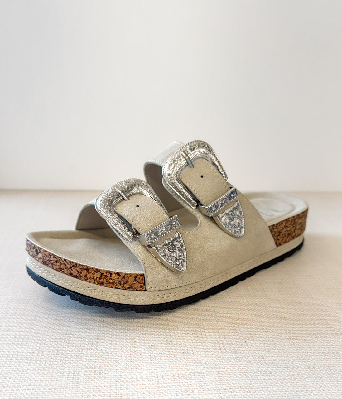 Not Rated Mickie Western Slides in Cream