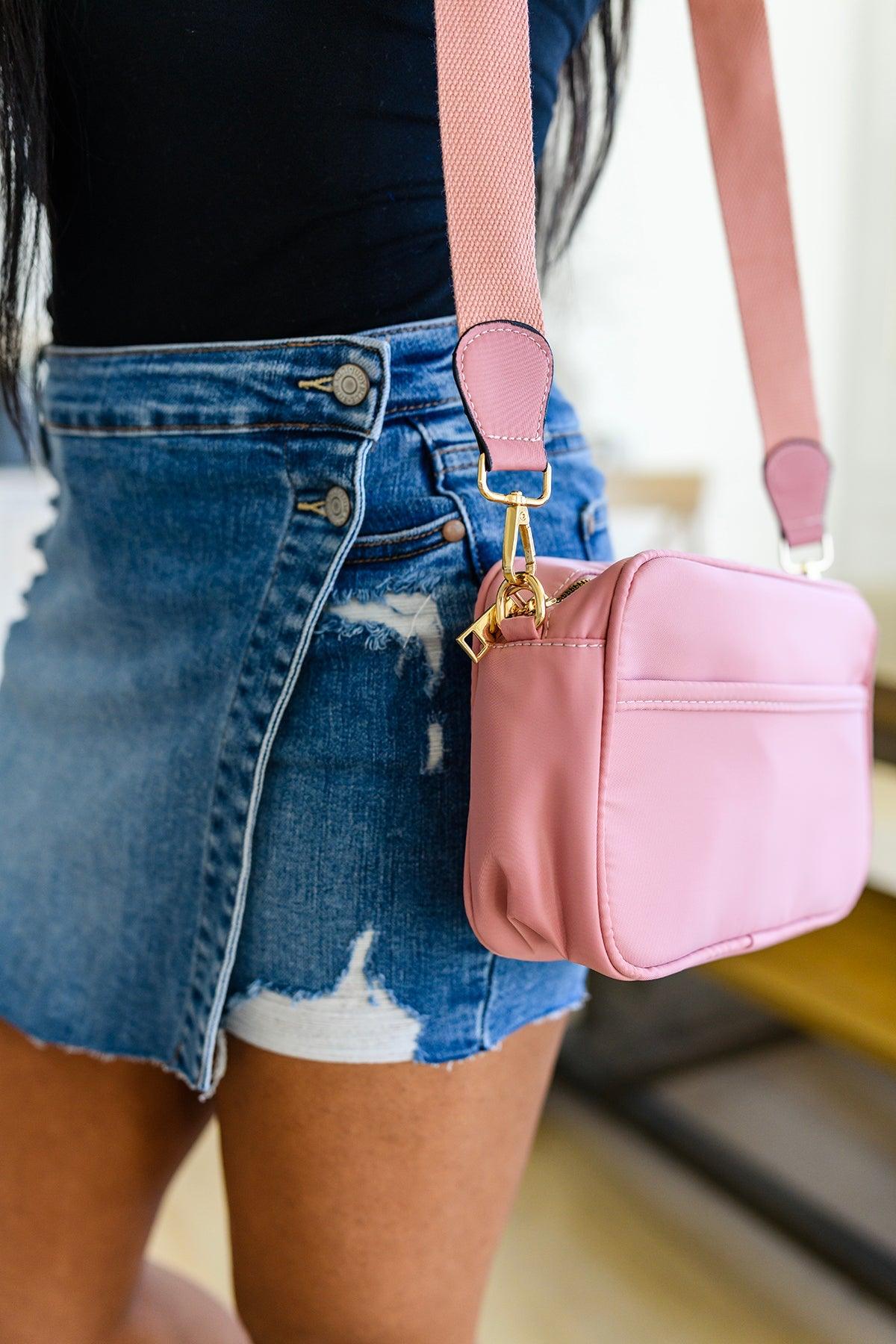 Nicky Nylon Crossbody Camera Bag in Pink - The Fiery Jasmine