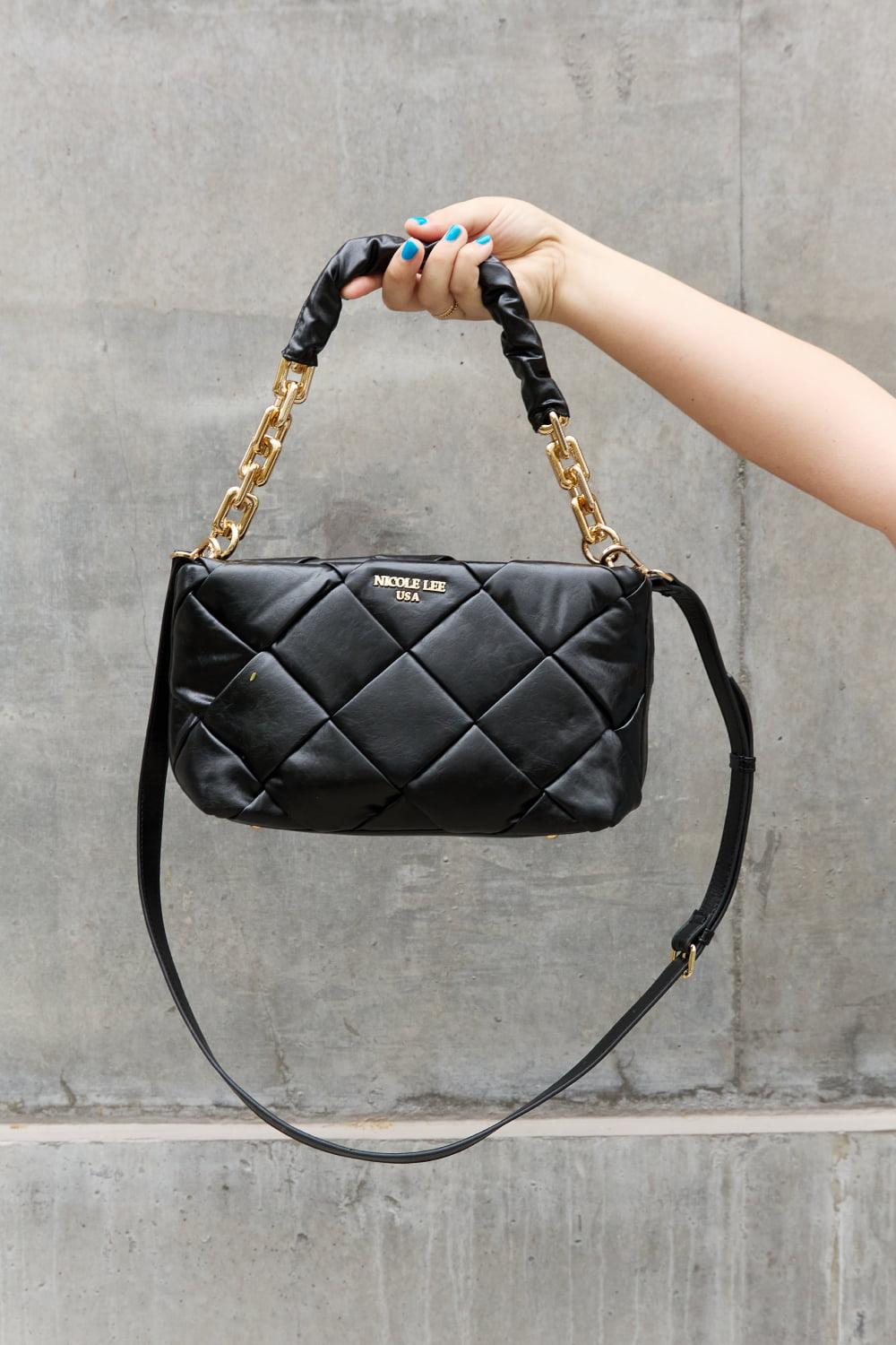 Nicole Lee USA Cassette Woven Satchel Crossbody Bag - The Fiery Jasmine