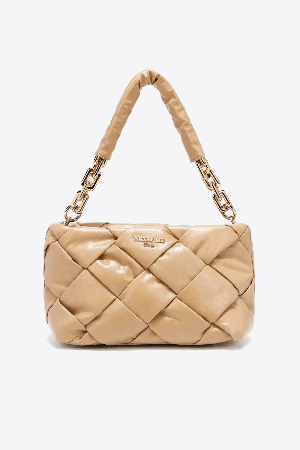 Nicole Lee USA Cassette Woven Satchel Crossbody Bag - The Fiery Jasmine