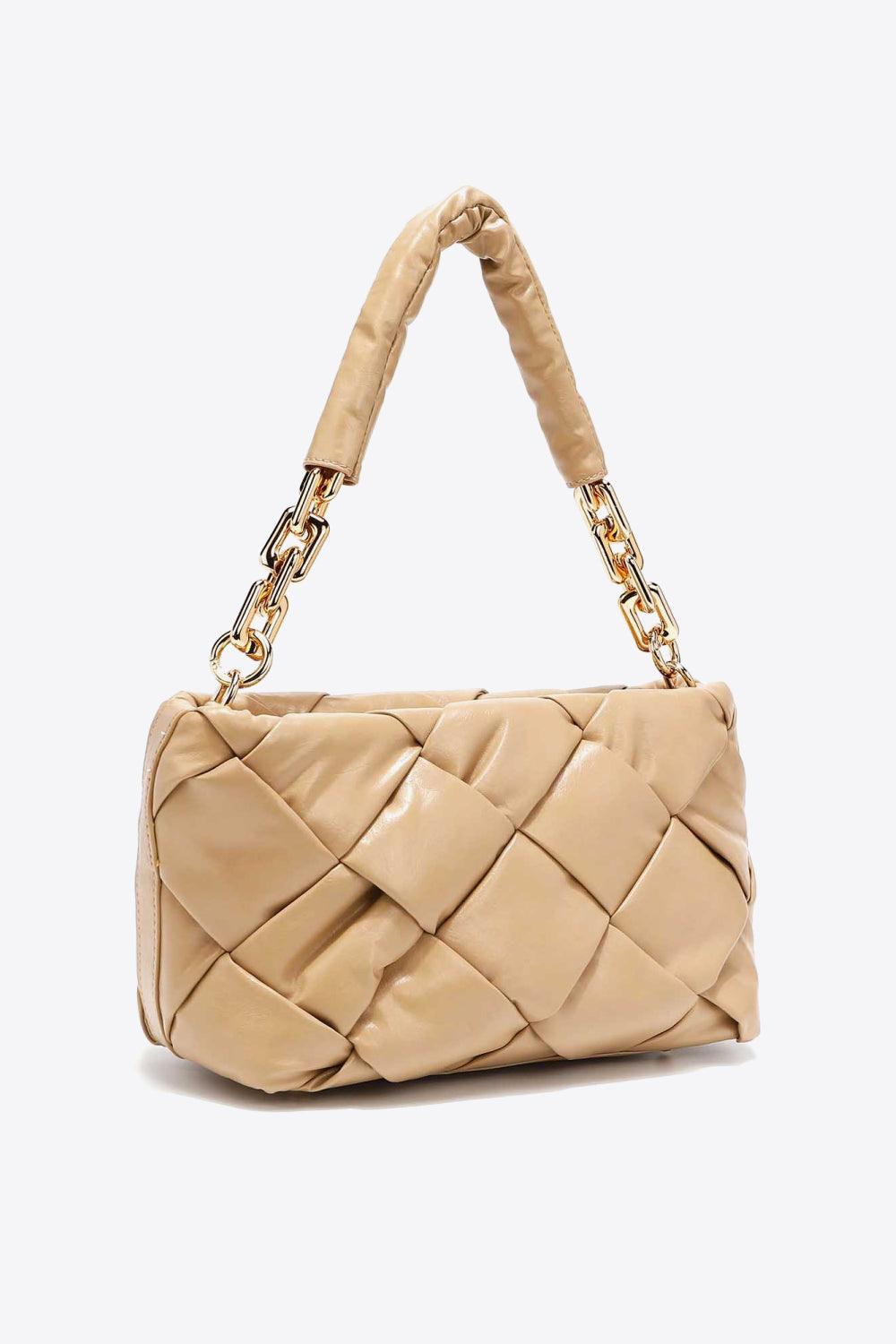 Nicole Lee USA Cassette Woven Satchel Crossbody Bag - The Fiery Jasmine