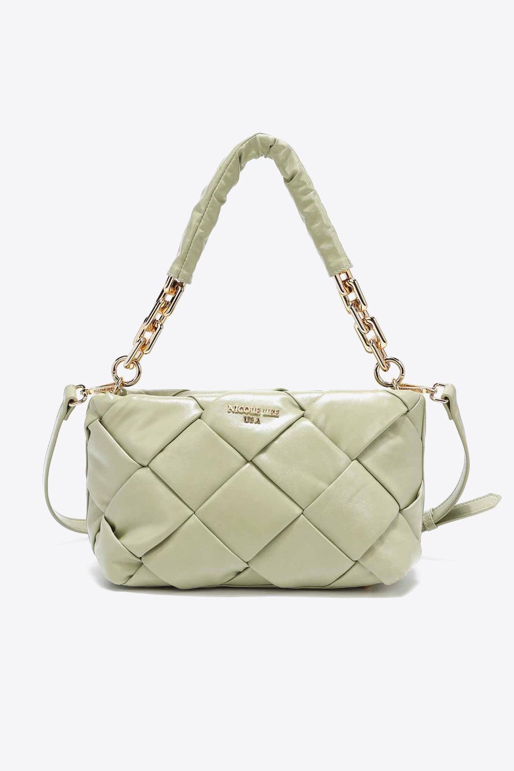 Nicole Lee USA Cassette Woven Satchel Crossbody Bag - The Fiery Jasmine