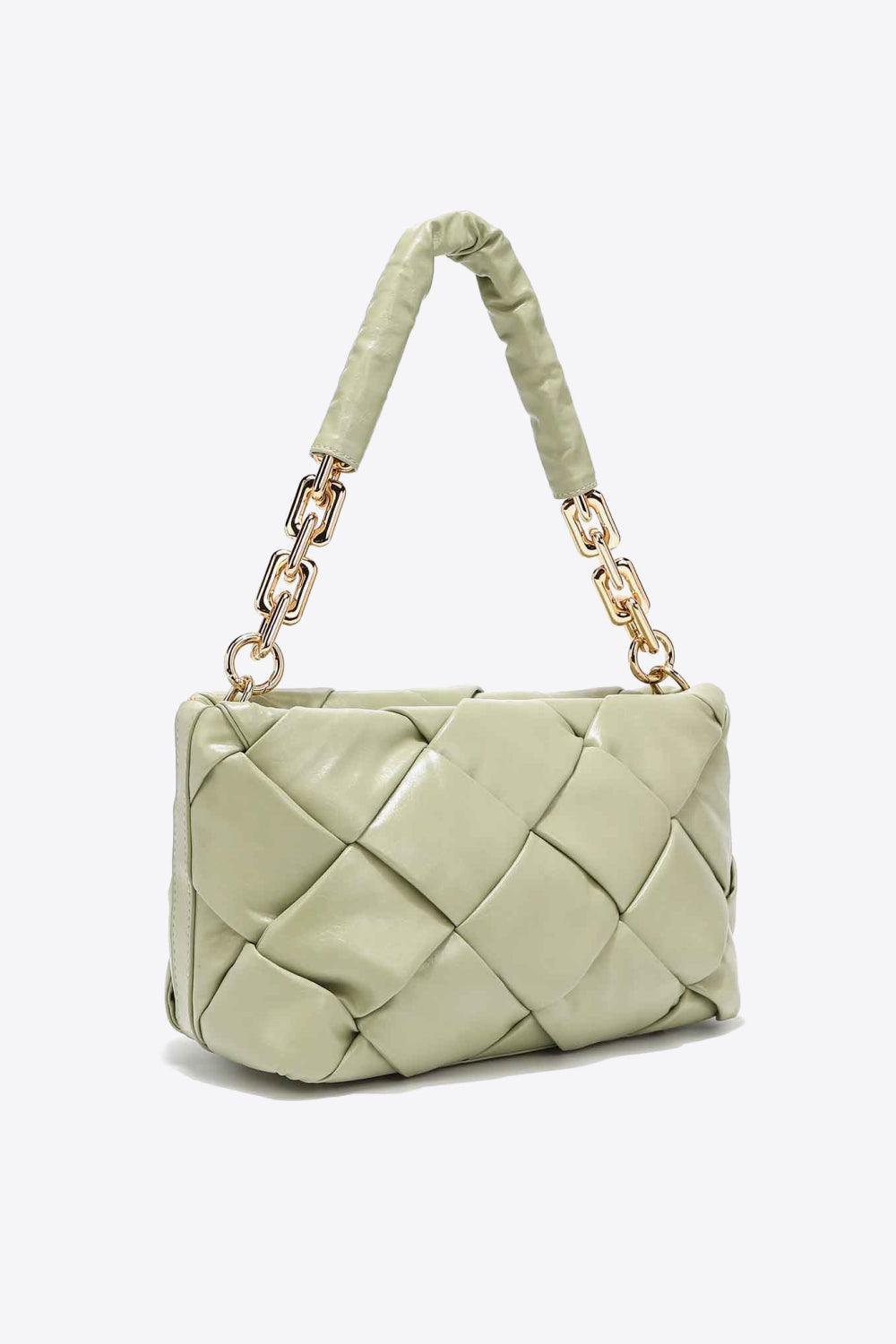 Nicole Lee USA Cassette Woven Satchel Crossbody Bag - The Fiery Jasmine